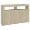 vidaXL Sideboard with LED Lights Sonoma Oak 115.5x30x75 cm