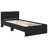 vidaXL Bed Frame with Headboard Black Oak 100 x 200 cm Engineered Wood