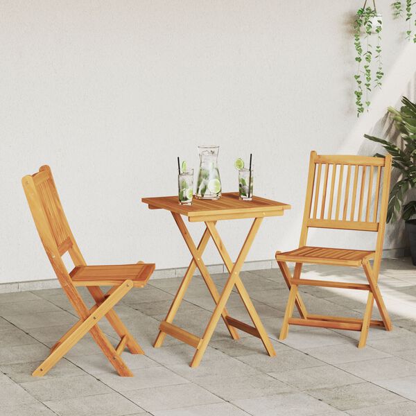 vidaXL Garden Bistro Set 3 pcs Brown Solid acacia wood