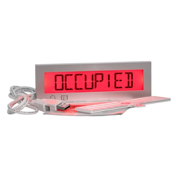 MOEDEL LED Digital Free/Occupied Sign 5x15x1.4 cm