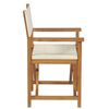 vidaXL Folding Director's Chairs 2 pcs Cream Solid Wood Teak