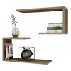 Homemania Wall Shelf Set J2 60x20x27 cm Walnut