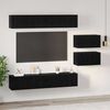 vidaXL TV Cabinet Set Wall-mounted 6 pcs Black Oak Engineered Wood