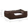 vidaXL Dog Bed Brown and White 65x50x20 cm Linen Look Fleece