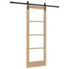 vidaXL Sliding Door ORKDAL Natural and Black 73.5 x 198.5 cm