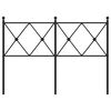 vidaXL Metal Replace Headboard Black 120cm