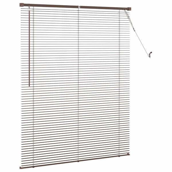 vidaXL Venetian Blind Manual Dark Brown with Pattern 150 x 110 cm PVC