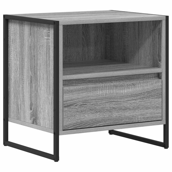 vidaXL Bedside Table Grey Sonoma 50 x 39.5 x 50 cm Engineered Wood