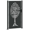 vidaXL Garden Gate with Lock Black 100 x 175 cm Powder-coated steel