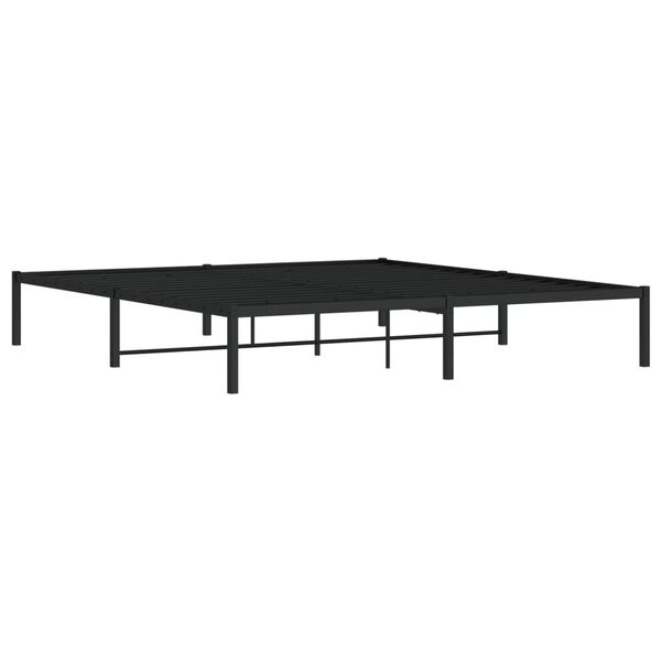 vidaXL Metal Bed Frame without Mattress Black 180x200cm