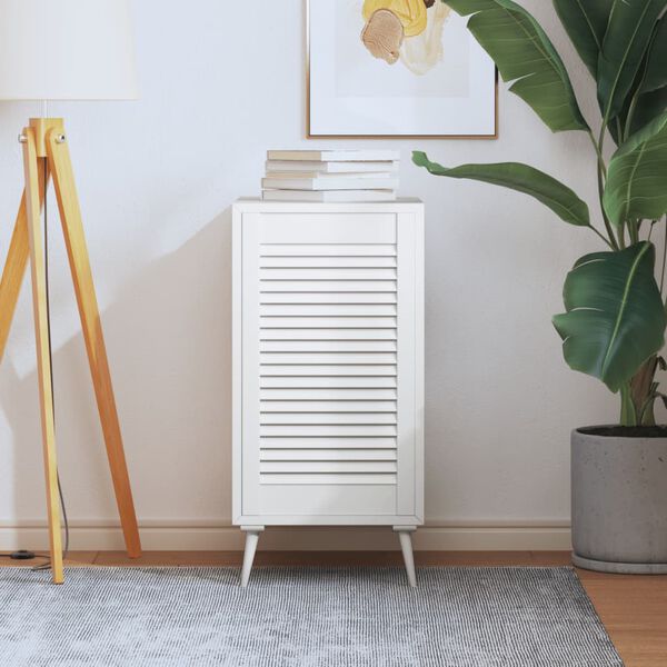 vidaXL Cabinet Door Louvred Design White 69x39.4 cm Solid Wood Pine