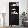 vidaXL Highboard Black Oak 69.5 x 34 x 180 cm Engineered Wood