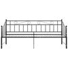 vidaXL Pull-out Sofa Bed Frame without Mattress Black Metal 90x200 cm