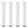 vidaXL Console Table Legs 4 pcs White 72-74 cm Steel