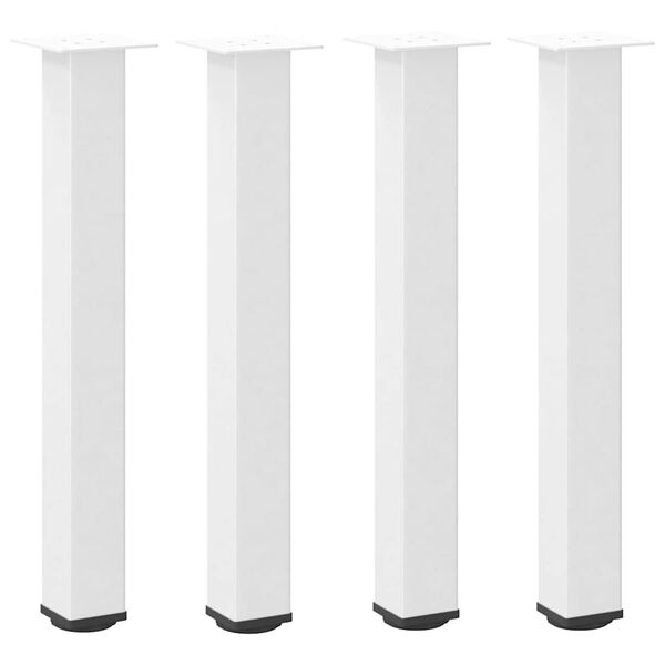 vidaXL Console Table Legs 4 pcs White 72-74 cm Steel