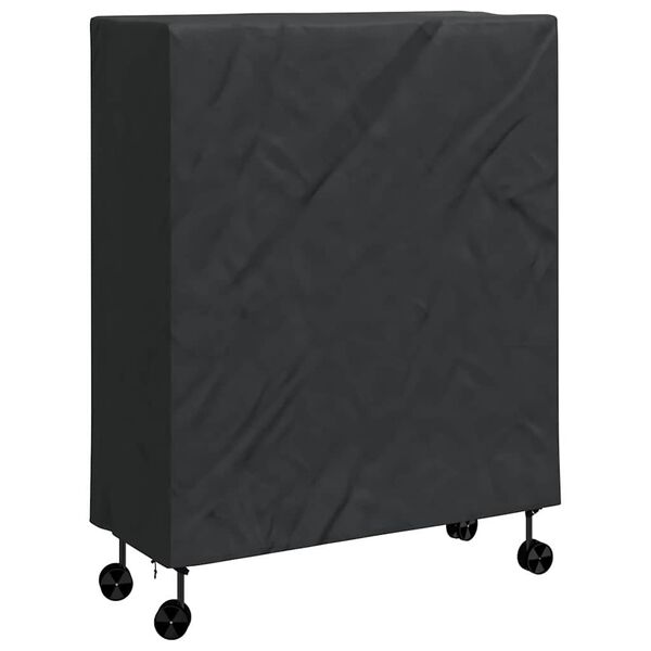 vidaXL Pingpong Table Cover Plain Black 165 x 70 x 185 cm Fabric