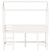 vidaXL Loft Bed with Ladder and Roof without Mattress White 90x200 cm