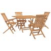 vidaXL Garden Set 5 pcs Brown Solid Teak Wood