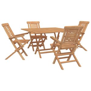 vidaXL Garden Set 5 pcs Brown Solid Teak Wood