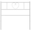 vidaXL Metal Headboard White 100 cm