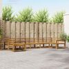 vidaXL Outdoor Sofa Set 7 pcs Natural Solid Acacia Wood