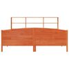 vidaXL Bookcase Bed without Mattress Wax Brown 200x200cm Solid Wood Pine