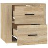 vidaXL Wall-mounted Bedside Cabinet Sonoma Oak 50x36x47 cm