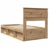 vidaXL Bed Frame Artisian Oak 100 x 200 cm Solid Pine Wood