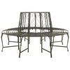 vidaXL Garden Tree Bench 160 cm Steel
