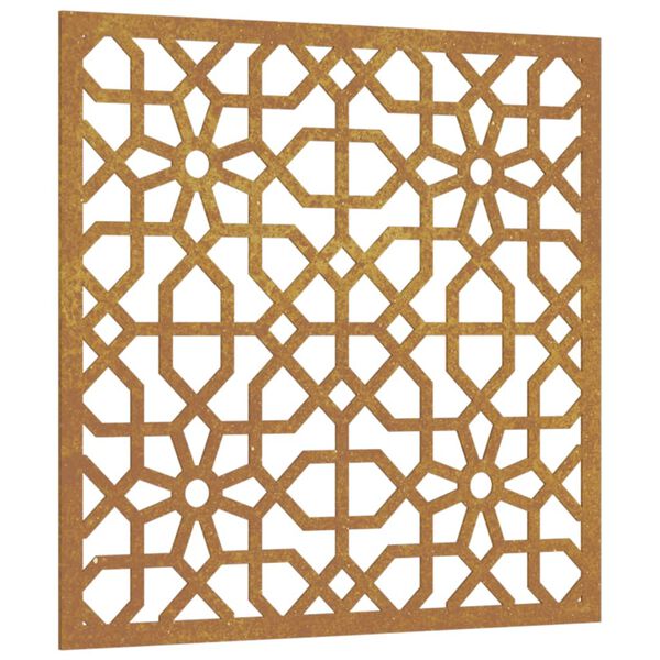 vidaXL Garden Wall Decoration 55x55 cm Corten Steel Moorish Design