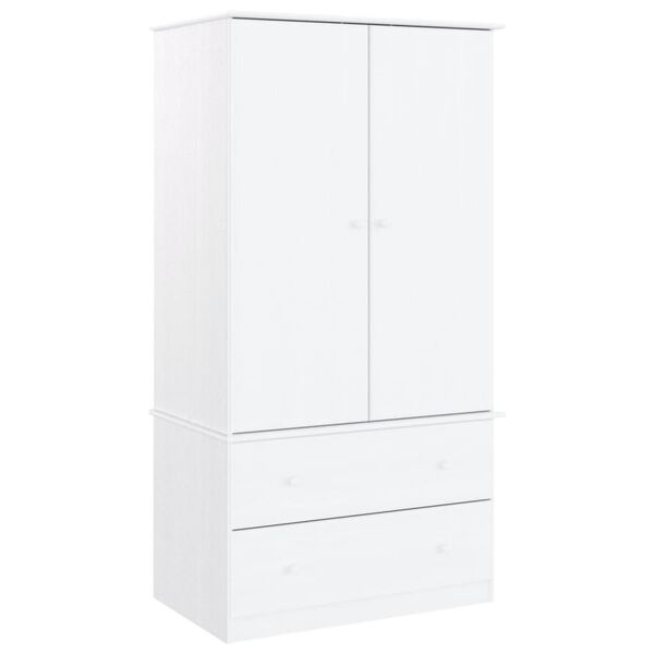 vidaXL Wardrobe ALTA White 90x55x170 cm Solid Wood Pine