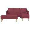 vidaXL Sofa Set with Cushion 2 pcs Wine Red Polyester