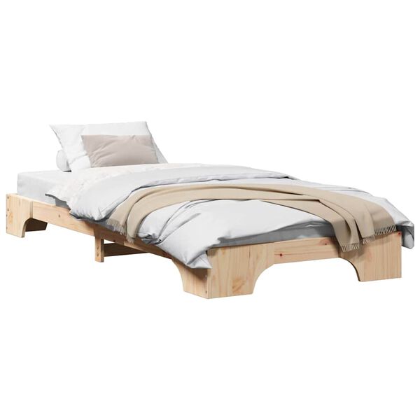 vidaXL Bed Frame Solid Pine Wood 90 x 200 cm Solid pine wood