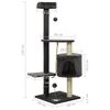 vidaXL Cat Tree with Sisal Scratching Posts Dark Grey 120 cm