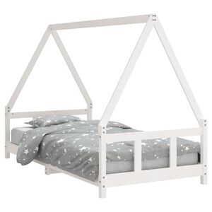vidaXL Kids Bed Frame White 90x190 cm Solid Wood Pine