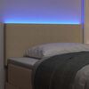 vidaXL LED Headboard with LED Strip Lights Grey Green 80 cm Polyester