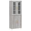vidaXL Highboard Grey Sonoma 69,5x34x180 cm Engineered Wood