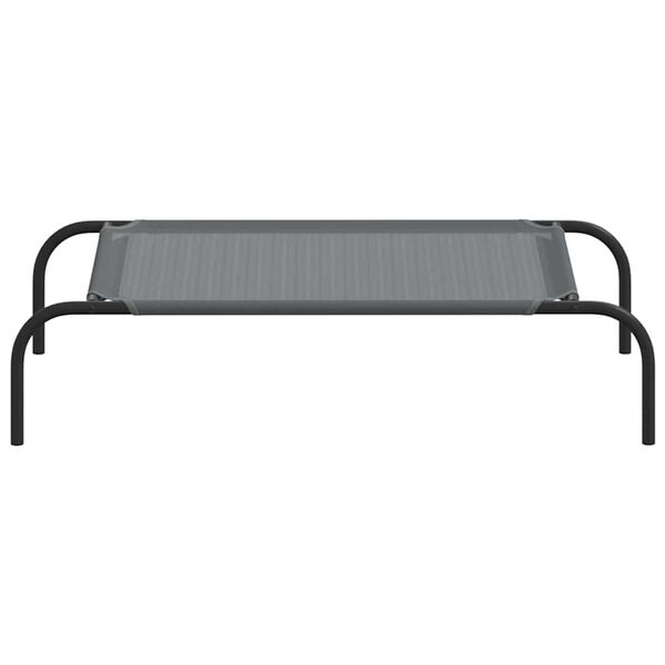 vidaXL Elevated Dog Bed Grey 90x50x20 cm Textilene and Steel