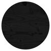 vidaXL Table Top Round Black &Oslash;30x3 cm Solid Wood Pine