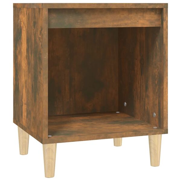 vidaXL Bedside Cabinet Smoked Oak 40x35x50 cm