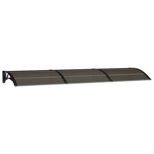 vidaXL Door Canopy Black 300x75 cm Polycarbonate