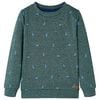 vidaXL Kids' Sweatshirt Dark Green Melange 104