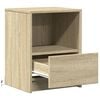 vidaXL Bedside Cabinets with LED Lights 2 pcs Sonoma Oak Engineered Wood