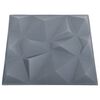 vidaXL 3D Wall Panels 12 pcs 50x50 cm Diamond Grey 3 m&sup2;