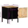vidaXL Bedside Cabinet 2 pcs Brown and Black 30 x 30 x 40 cm