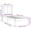 vidaXL Bed Frame without Mattress Black 100x200 cm Solid Wood Pine