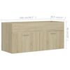 vidaXL 2 Piece Bathroom Furniture Set Sonoma Oak Engineered Wood