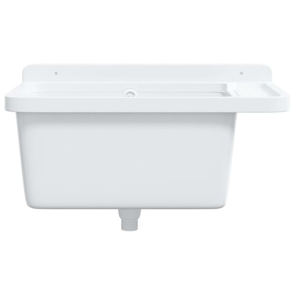 vidaXL Utility Sink for Wall Mounting White 60x40x28 cm Resin