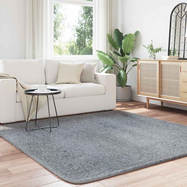 vidaXL Shaggy Rug High Pile NAVARRA Light Grey 200x200 cm Polyester