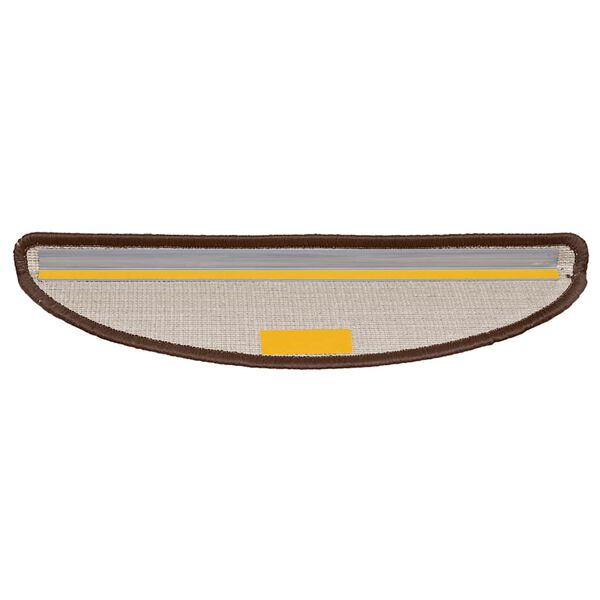 vidaXL Stair Mats 30 pcs 56x17x3 cm Brown Half Round